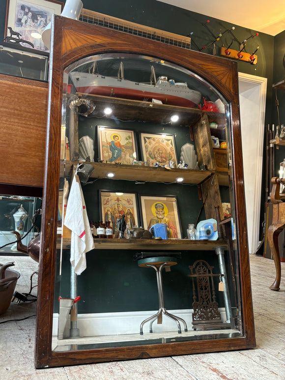 Edwardian Mahogany Mirror, Originally from a Wardrobe Door, c.1900–1920
