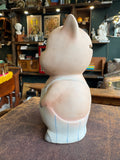 Vintage Bisque Porcelain Pig Money Bank | Anthropomorphic Piggy Bank | c.1950s–60s