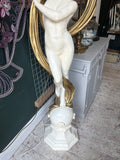 Large Goddess Floor Lamp – White & Gold Resin – 182cm