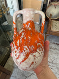 1970s Marei Keramik West German Pottery Vase – Red Lava Glaze, Urn Form
