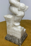 Vintage Soviet marble figure of a female bricklayer