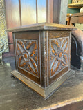 Antique Victorian Carved Oak Ecclesiastical Collection Box c.1890