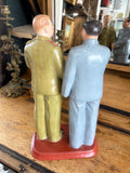 Mid-Century Ceramic Statue – Chairman Mao & Josef Stalin, Chinese Mark