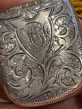 Antique Sterling Silver Vesta Case, Birmingham 1900 – Engraved with Acanthus design