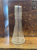 Glass bud vase with silver collar