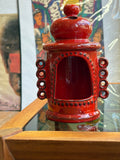 Vintage Pan Keramik Goebel Red Ceramic Tealight Holder, West Germany, 1970s