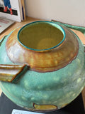 Art Deco Ditmar Urbach Czech Pottery Vase with Twin Handles – Hand Painted – c.1930s