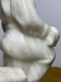 Vintage Soviet marble figure of a female bricklayer