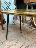 Vintage 1950s Coffee Table with Ballet Dancers Design and Dansette Legs
