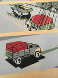 Vintage Soviet Speed and Distance Safety Poster – 1980s USSR Transport Education Print – Russian Road Safety Chart