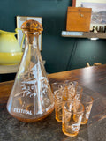 Festival of Britain 1951 decanter and glasses