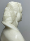 Vintage Soviet marble figure of a female bricklayer