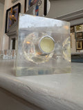 Vintage Pierre Giraudon Light Bulb Acrylic Paperweight – Late 20th Century French Design