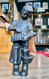 Mid-Century Soviet Military-Style Boy Statue – Spelter Figurine with ‘KICA’ Mark