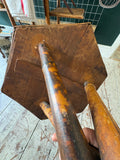 Antique Bamboo Occasional Table | Scorched Tortoiseshell Finish, Woven Rattan Top, Victorian/Edwardian