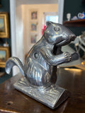 Vintage 1970s Cast Aluminium Squirrel Nutcracker – Mid-Century Novelty Nut Cracker