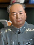 Mid-Century Ceramic Statue – Chairman Mao & Josef Stalin, Chinese Mark