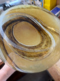 Large Mould-Blown Glass Vase in Swirled Earth Tones – 33.5cm