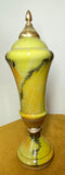 1950s/60s Mid-Century Soviet Shot Put Trophy – Metal & Painted Glass