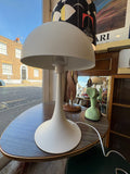 White Panthella Style Table Lamp – Mid-Century Modern Design