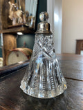 Victorian Pressed Glass Perfume Bottle – Sterling Silver Collar