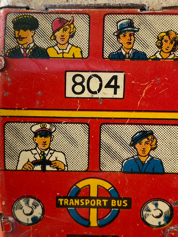 Brimtoy clockwork tin toy London bus
