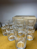 Boxed set of six French Coca Cola glasses