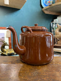 Large vintage enamel teapot