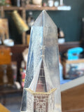 1970s Soviet Night Lamp – Geometric Clock Tower Design – 34cm
