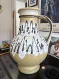 1970s Scheurich Fat Lava Jug Vase – Textured Volcanic Glaze | West German Pottery