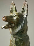 Art Deco spelter figure of a German Shepherd