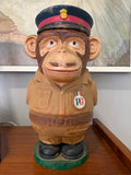 1970s PG Tips Sergeant Chimp plastic money bank front view