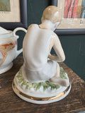 Mid-Century Russian Porcelain Figurine – Boy with Football – Chudovo Factory – 14cm High