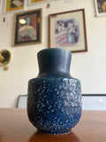 Mid-Century Steuler Keramik Vase – West German Pottery, Blue, 15cm