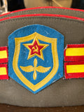 Vintage 1970s Soviet “Pilotka” Souvenir Cap with Badges & Pins