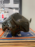 1960s Lotus Pottery Stylised Bull — Elizabeth Skipworth, Devon Studio Pottery, 23cm
