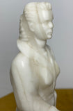 Vintage Soviet marble figure of a female bricklayer