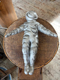 Vintage Fibreglass Astronaut Wall Sculpture by Tentacle Studios – Silver Floating Space Figure