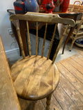 Charming Antique Pine Table & Set of Four Elegant Chairs