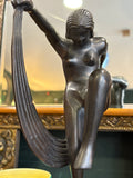 Art Deco-Style Bronzed Spelter Dancer, Mid-20th Century