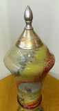 Mid-Century Soviet Shot Put Trophy – Metal & Painted Glass