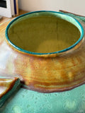 Art Deco Ditmar Urbach Czech Pottery Vase with Twin Handles – Hand Painted – c.1930s