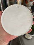 Reverse of Karl Marx Dresden porcelain plaque with Meissen mark