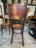 Set of 4 Antique Fischel Bentwood Bistro Chairs, Early 20th Century, Czech — Art Nouveau Cafe Dining Chairs