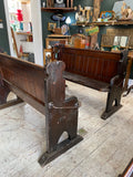 Antique oak church pews