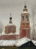 Russian Impressionist Oil on Canvas – Signed, Mid 20th Century