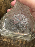 Antique Cut Glass Perfume Bottle with Sterling Silver Collar