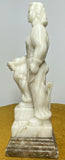 Vintage Soviet marble figure of a female bricklayer