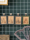 Set of four framed Regency stipple engravings of ladies fashion