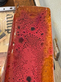 1970s West German Fat Lava Twisted Ceramic Vase | Rare Chunky Red Glaze, VGC